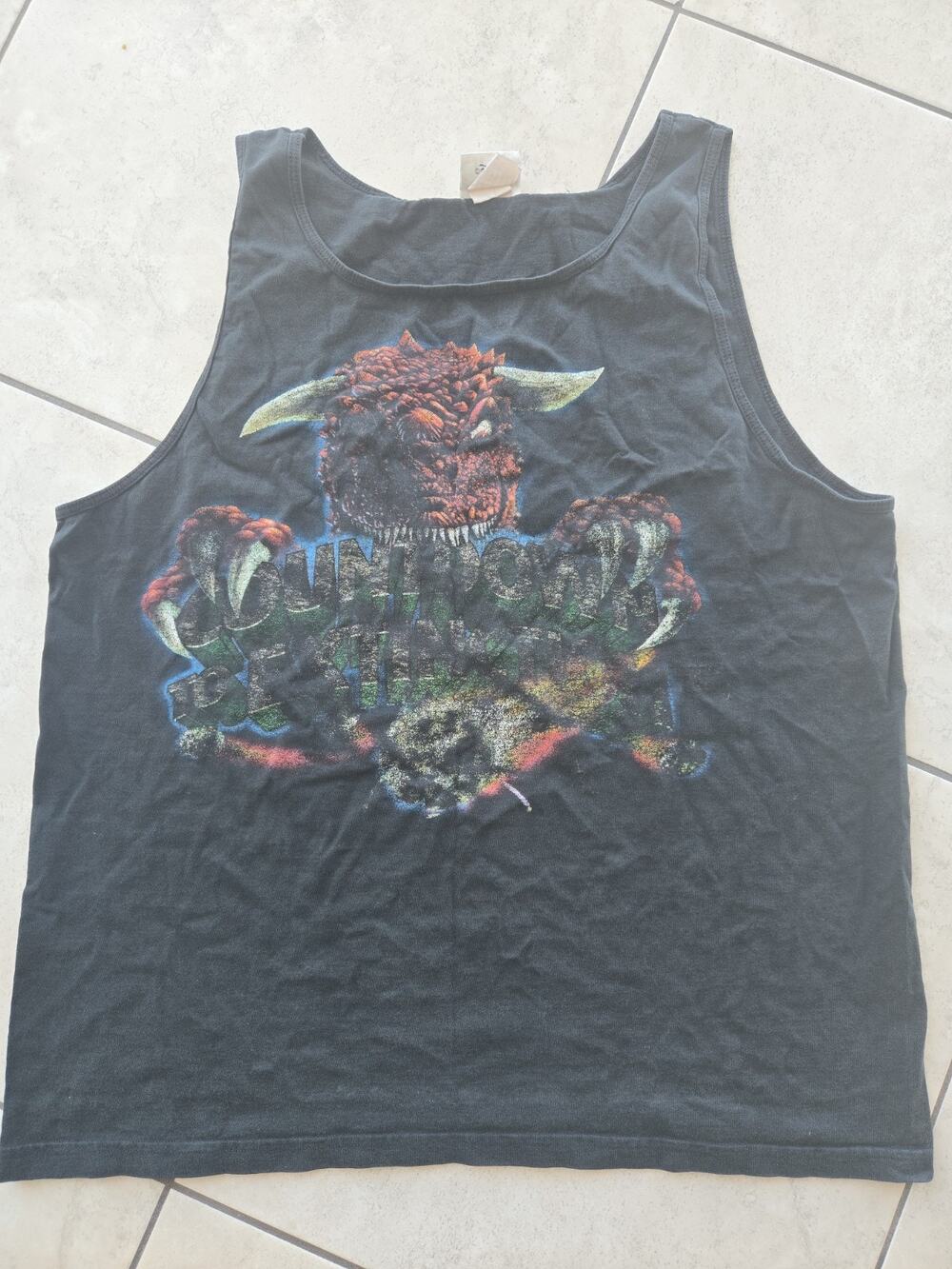 Vintage Walt Disney World Countdown To Extinction Tank Top Men's Size XL